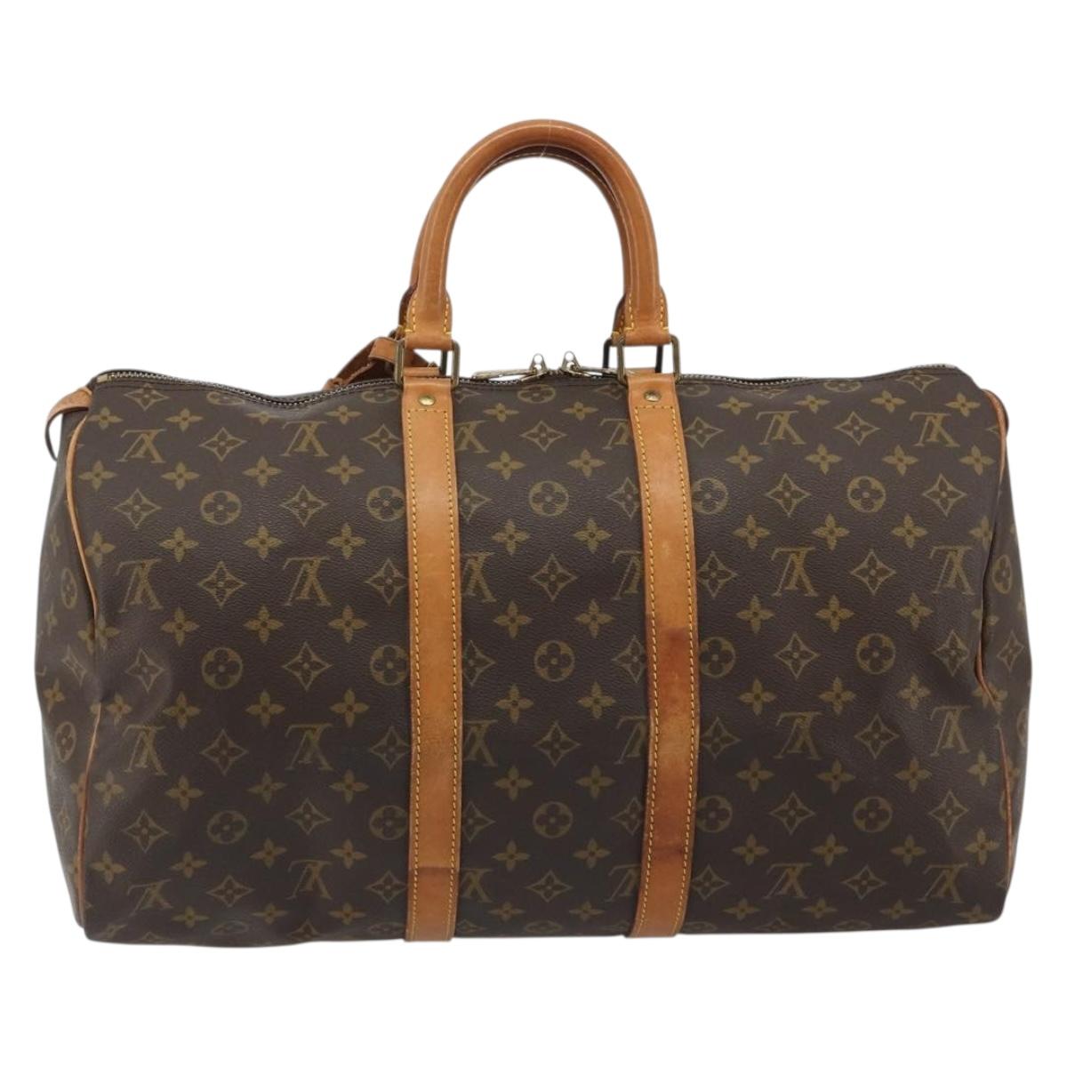 LOUIS VUITTON Monogram Keepall 45 Boston Bag M41428 LV Auth 187867A