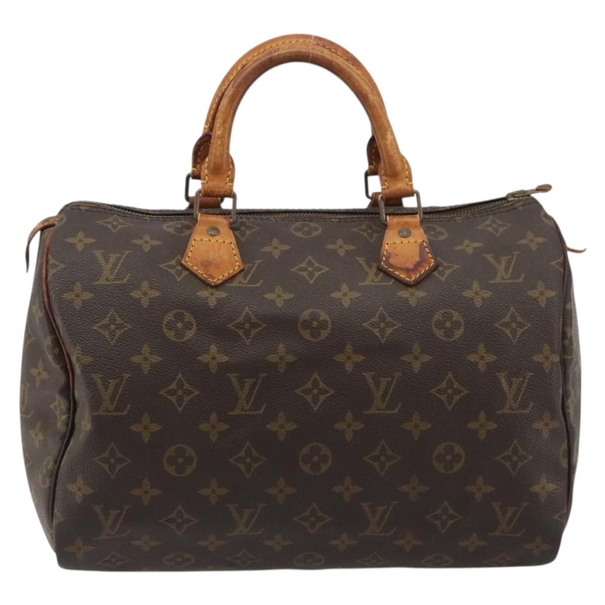 LOUIS VUITTON Monogram Speedy 30 Hand Bag M41526 LV Auth 187870