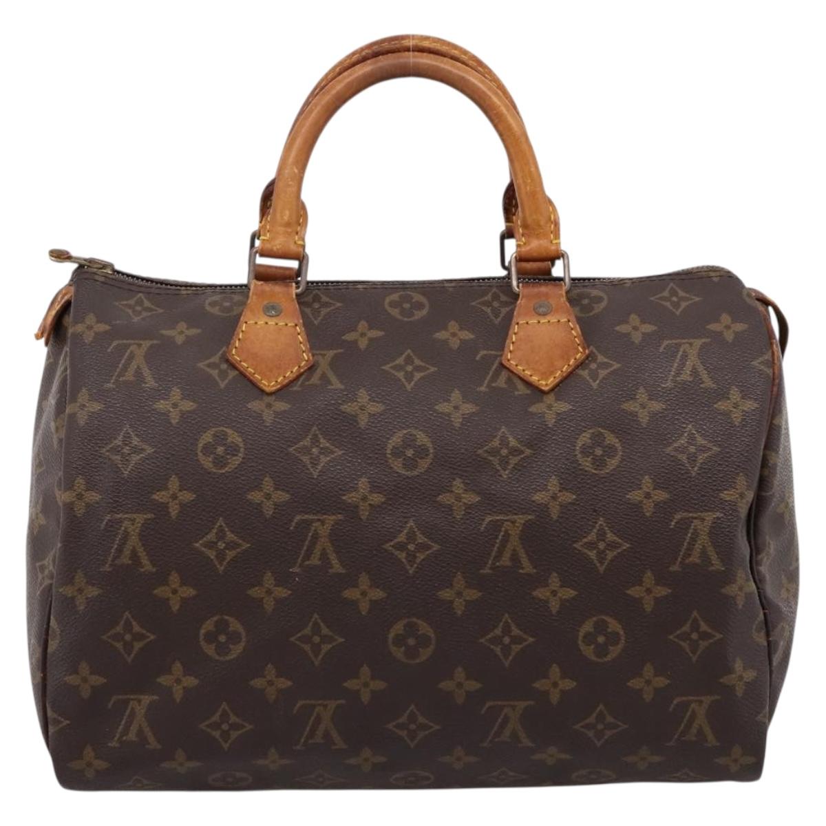 LOUIS VUITTON Monogram Speedy 30 Hand Bag M41526 LV Auth 187870