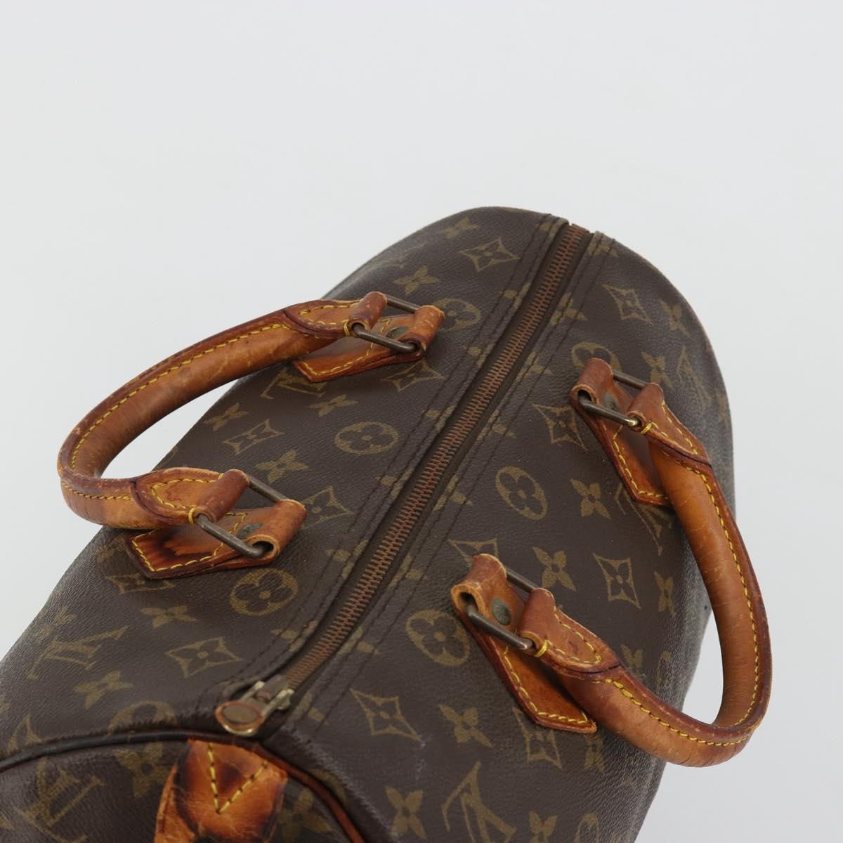 LOUIS VUITTON Monogram Speedy 30 Hand Bag M41526 LV Auth 187870