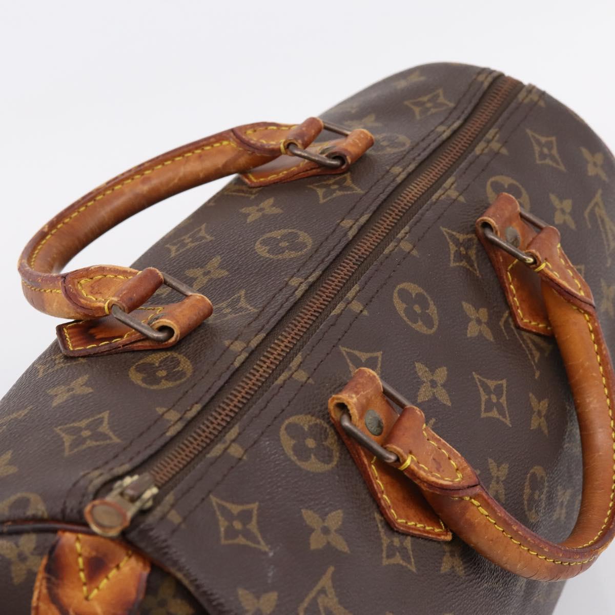 LOUIS VUITTON Monogram Speedy 30 Hand Bag M41526 LV Auth 187870
