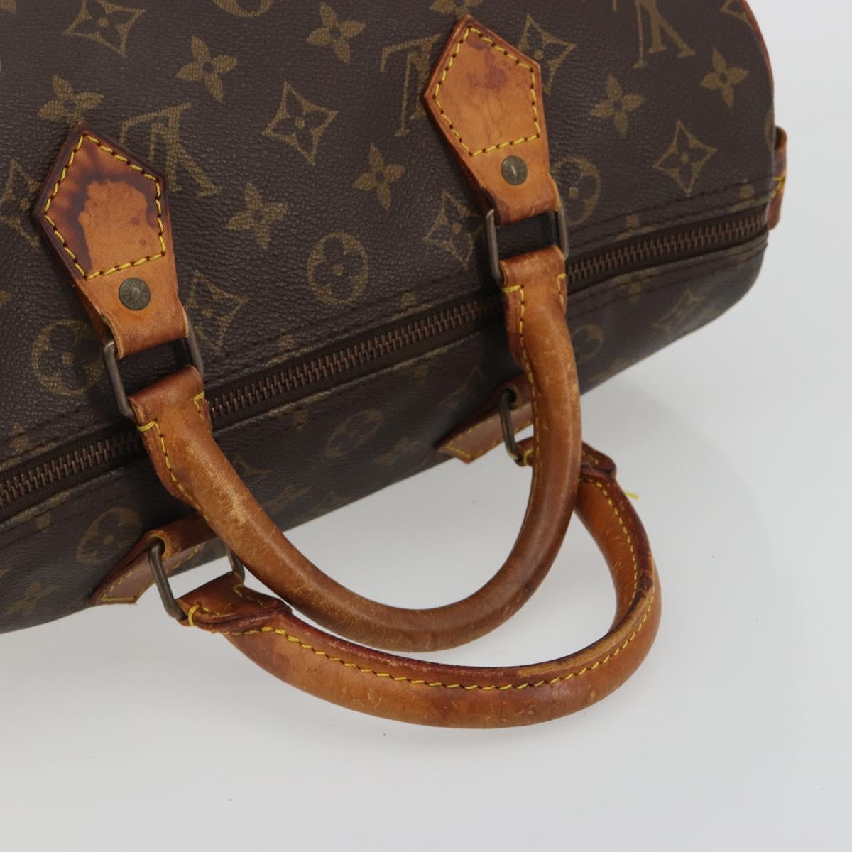 LOUIS VUITTON Monogram Speedy 30 Hand Bag M41526 LV Auth 187870