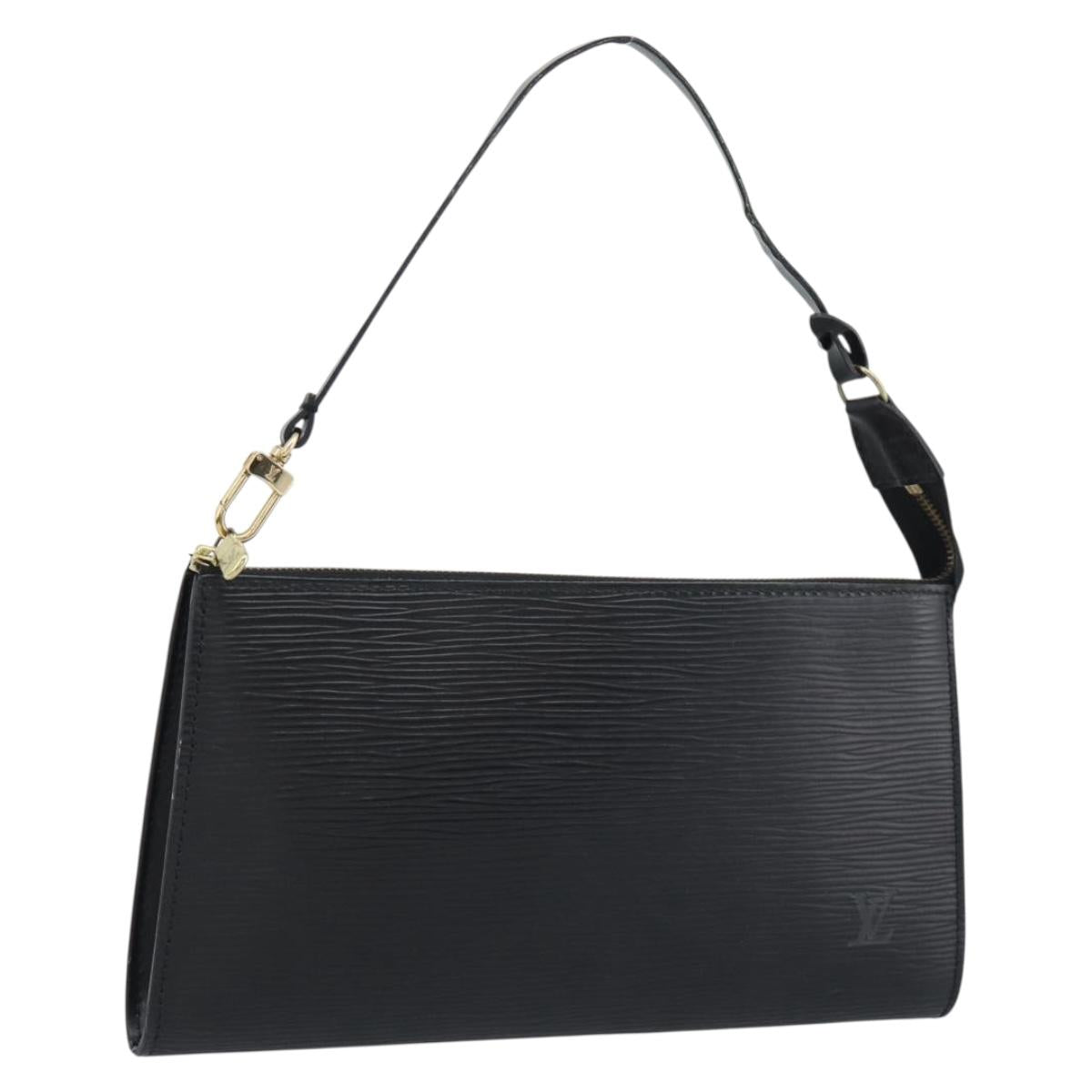 LOUIS VUITTON Epi Pochette Accessoires Pouch Black M52982 LV Auth 187872A