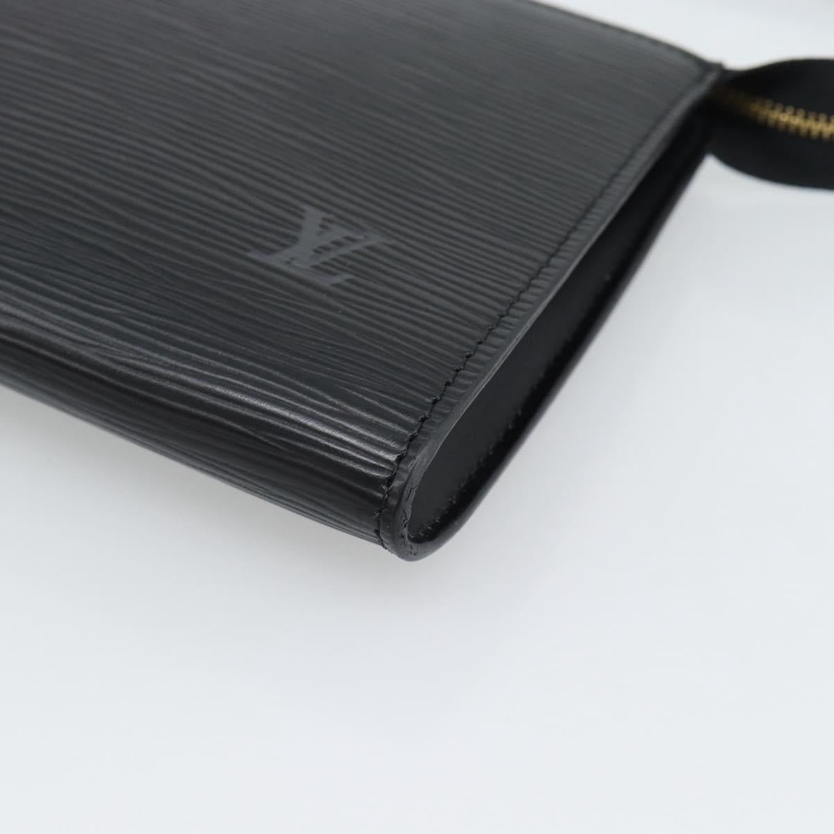 LOUIS VUITTON Epi Pochette Accessoires Pouch Black M52982 LV Auth 187872A