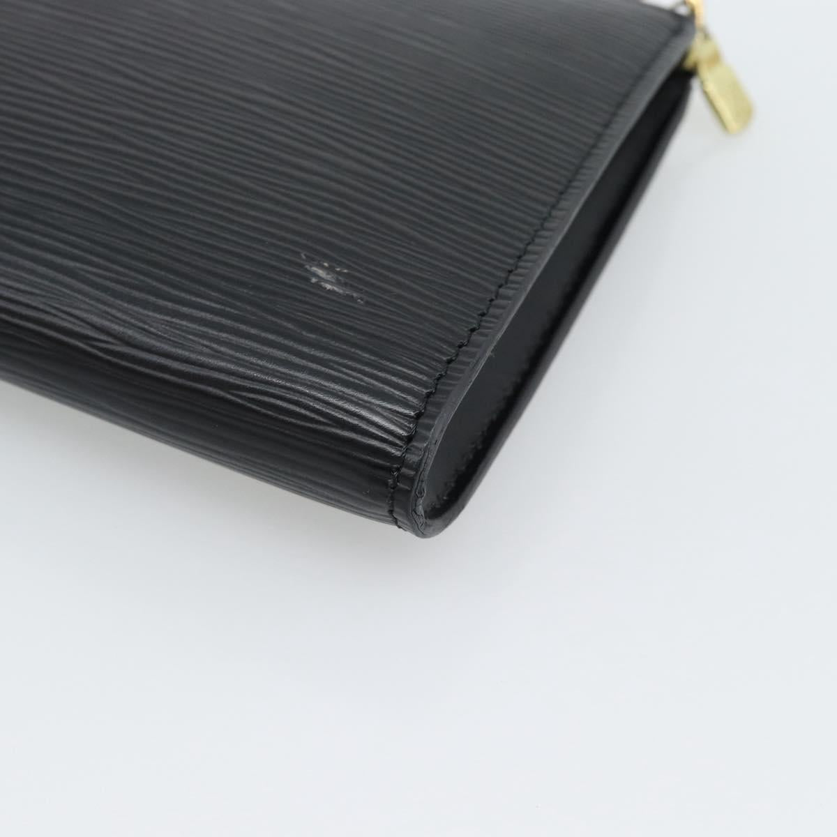LOUIS VUITTON Epi Pochette Accessoires Pouch Black M52982 LV Auth 187872A