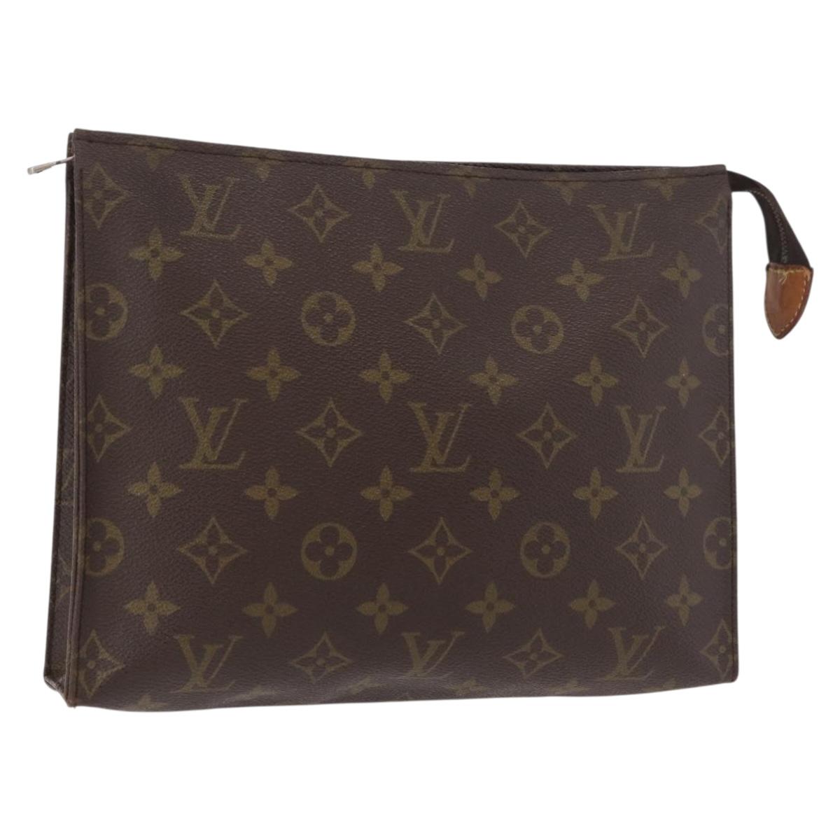 LOUIS VUITTON Monogram Poche Toilette 26 Pouch M47542 LV Auth 187873