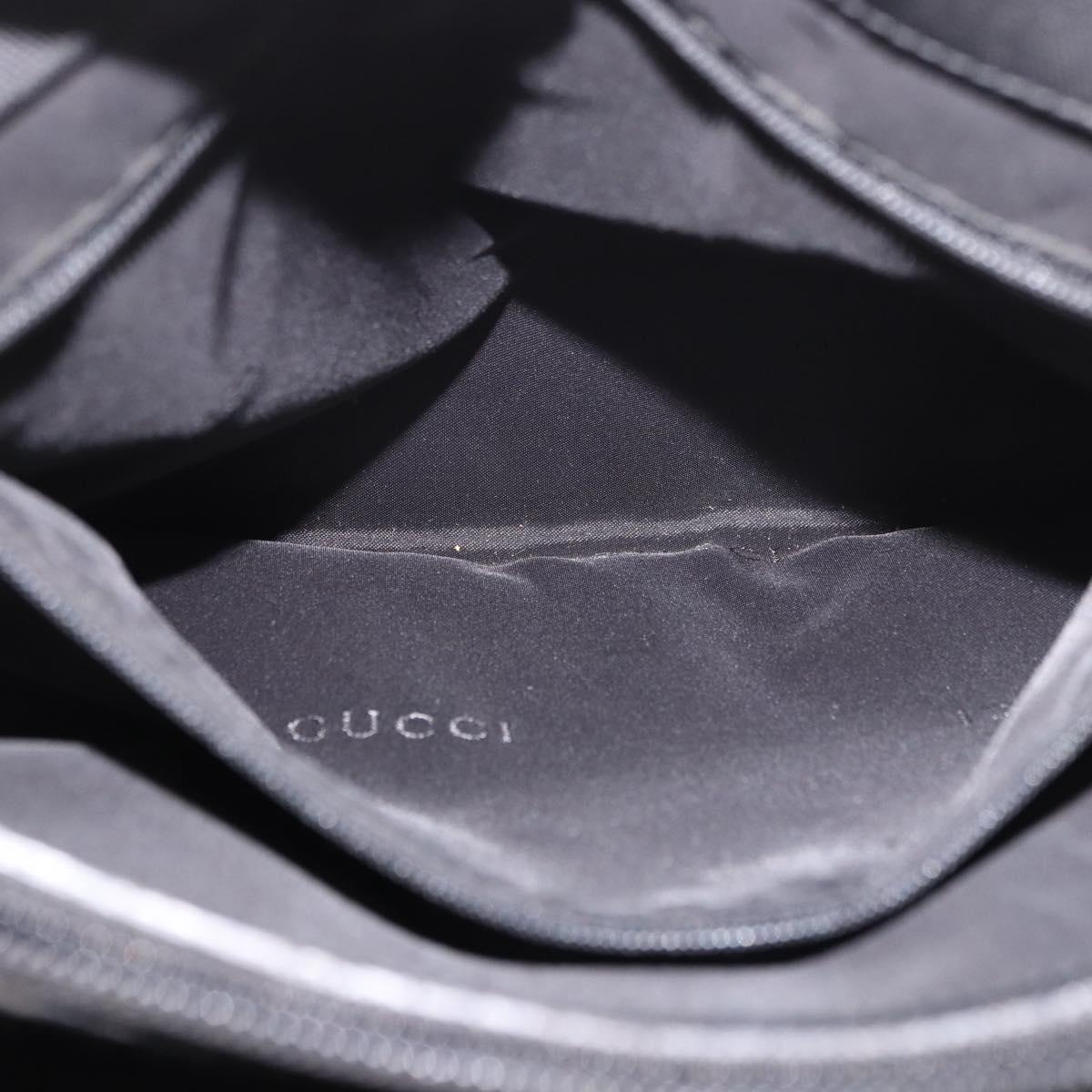 GUCCI Bamboo Tote Bag Canvas Black Silver 002 1016 Auth 187874