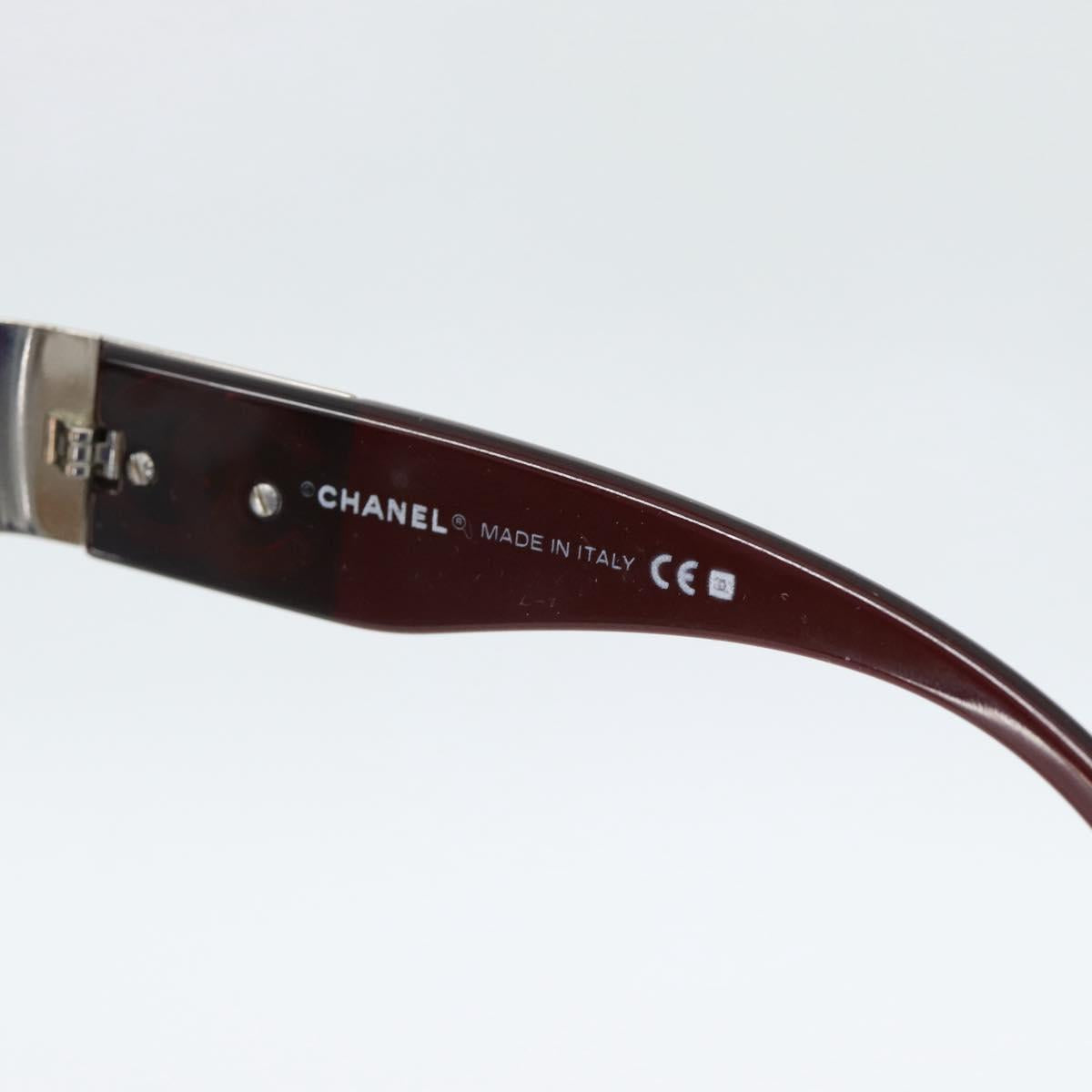 CHANEL Sunglasses plastic Brown CC Auth 187882V