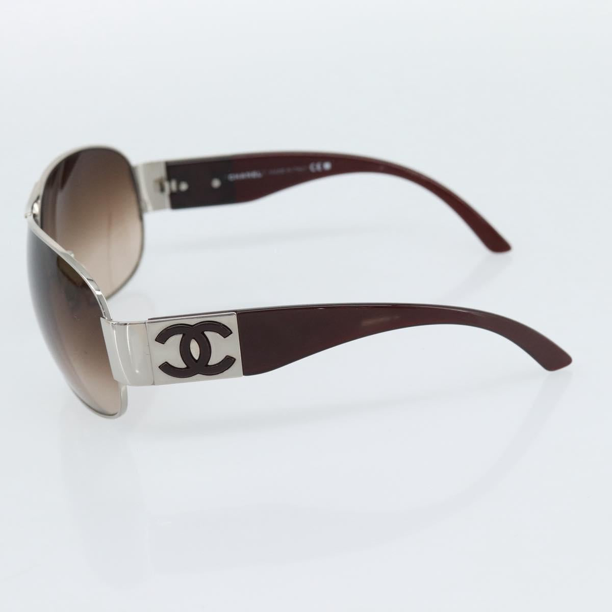 CHANEL Sunglasses plastic Brown CC Auth 187882V