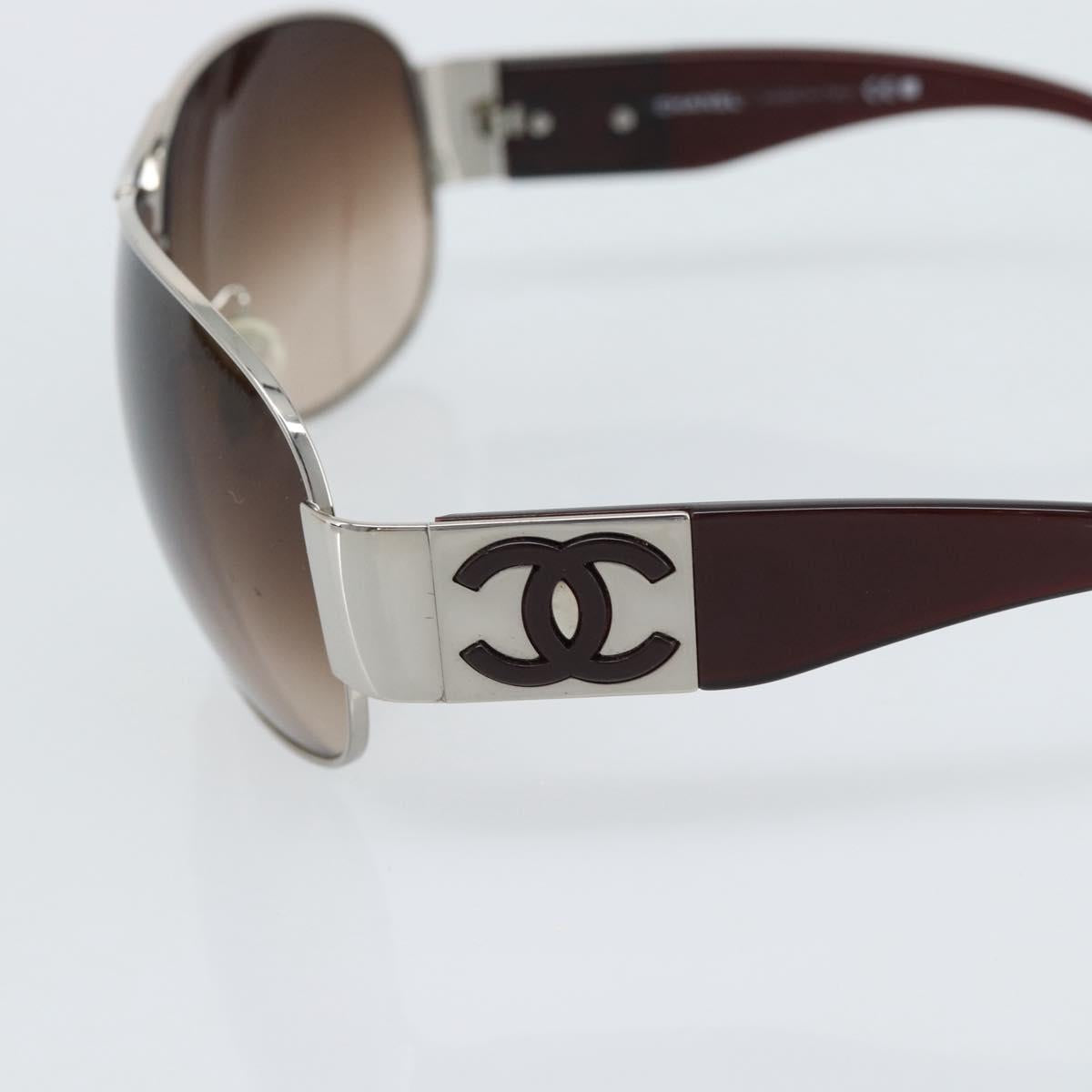 CHANEL Sunglasses plastic Brown CC Auth 187882V