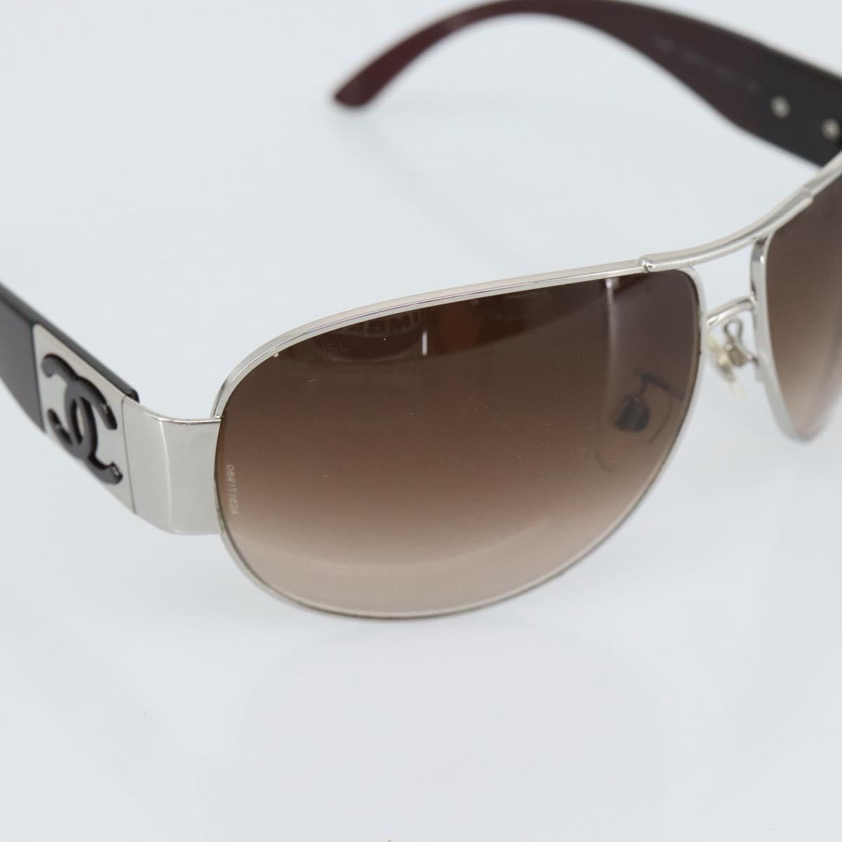 CHANEL Sunglasses plastic Brown CC Auth 187882V