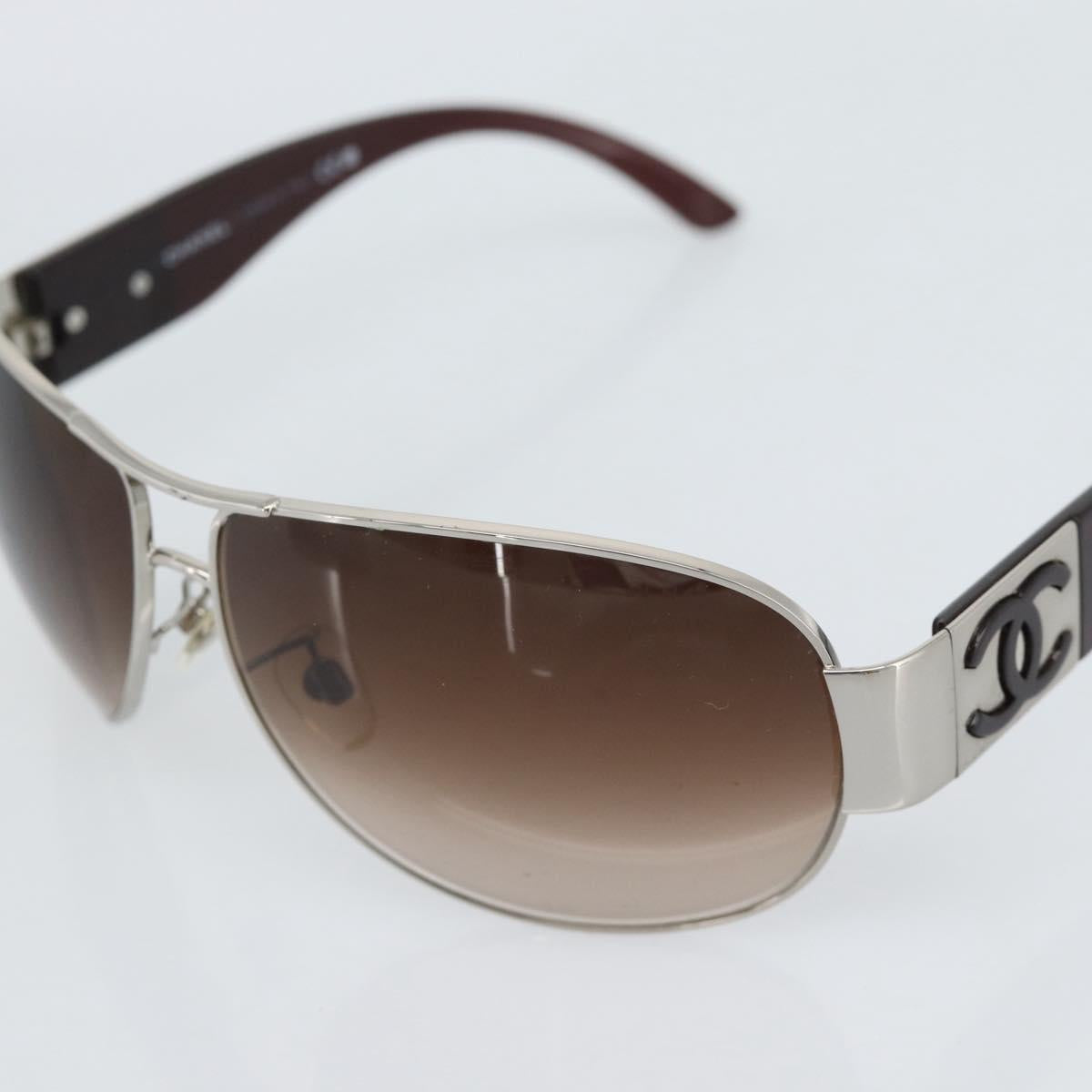 CHANEL Sunglasses plastic Brown CC Auth 187882V