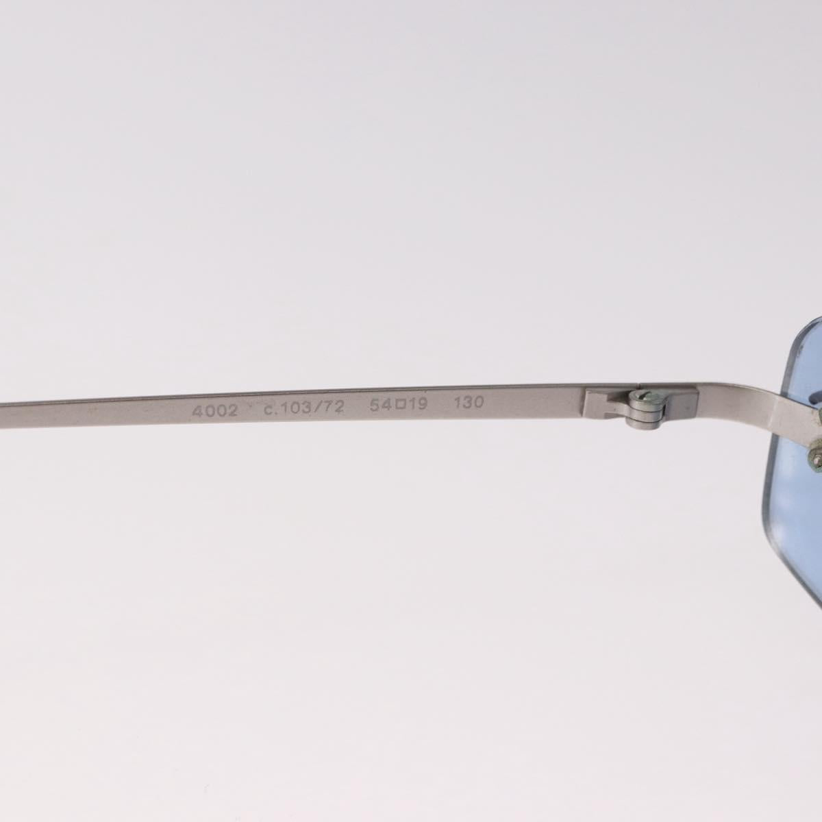 CHANEL Sunglasses metal Blue CC Auth 187883V