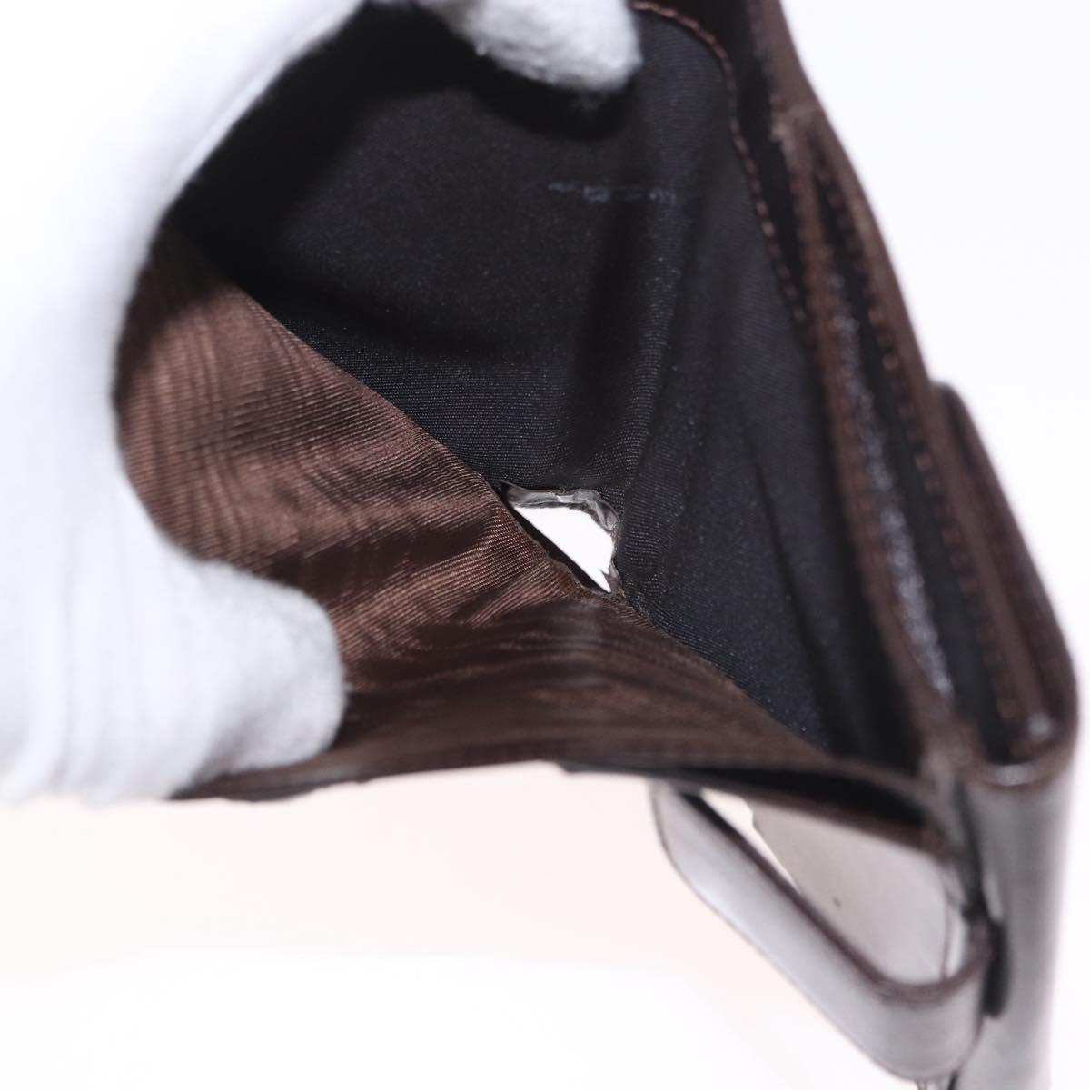 FENDI Zucca Canvas Bifold Wallet Black Brown Auth 187886V
