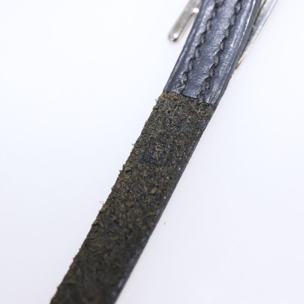 HERMES Appi 3 Bracelet Leather Black Auth 187888