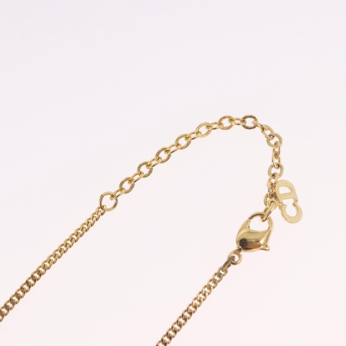 Christian Dior Necklace metal Gold Tone Auth 187891V