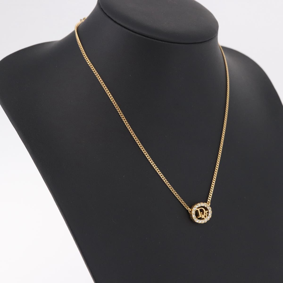 Christian Dior Necklace metal Gold Tone Auth 187891V