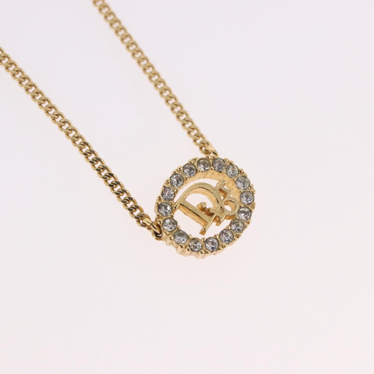Christian Dior Necklace metal Gold Tone Auth 187891V