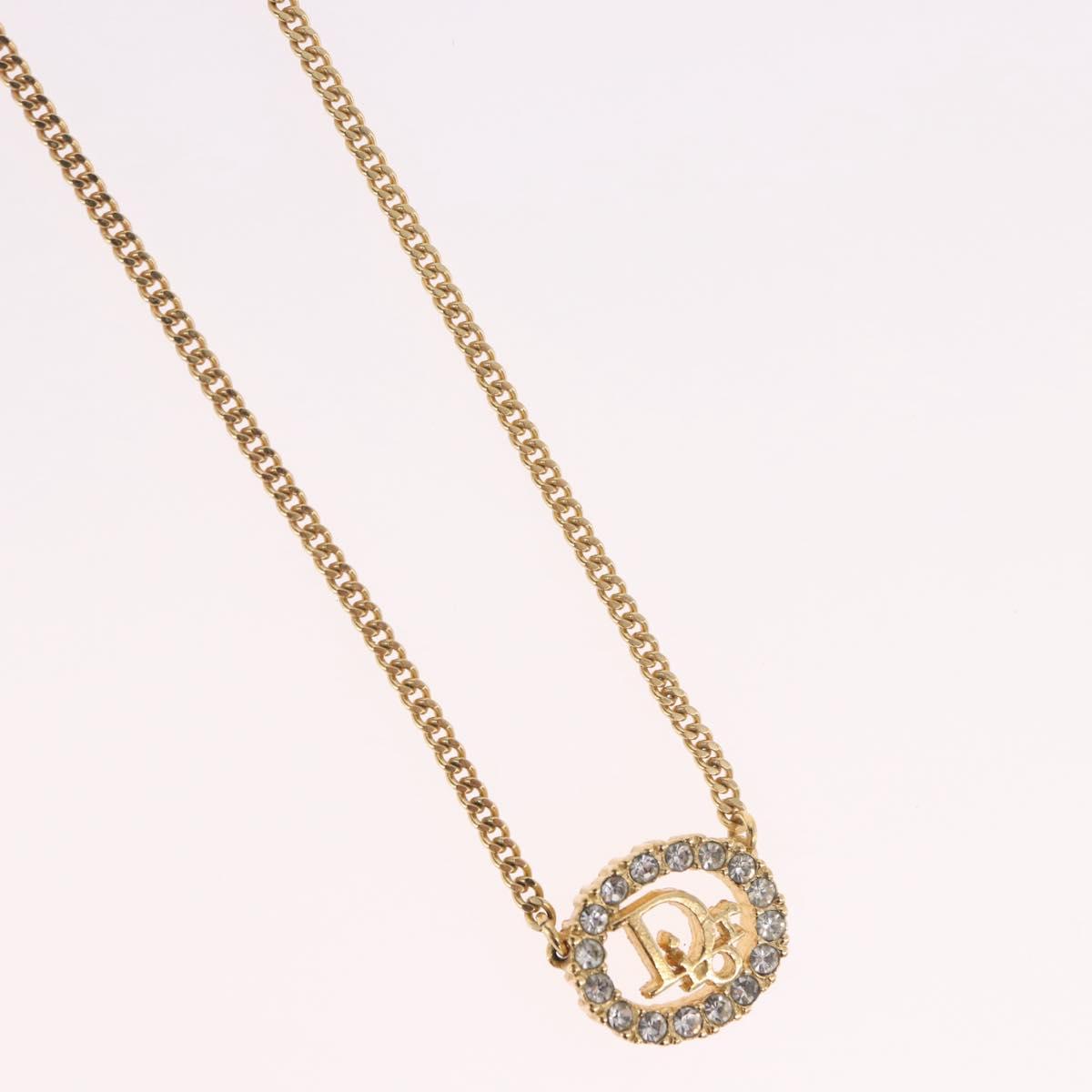 Christian Dior Necklace metal Gold Tone Auth 187891V