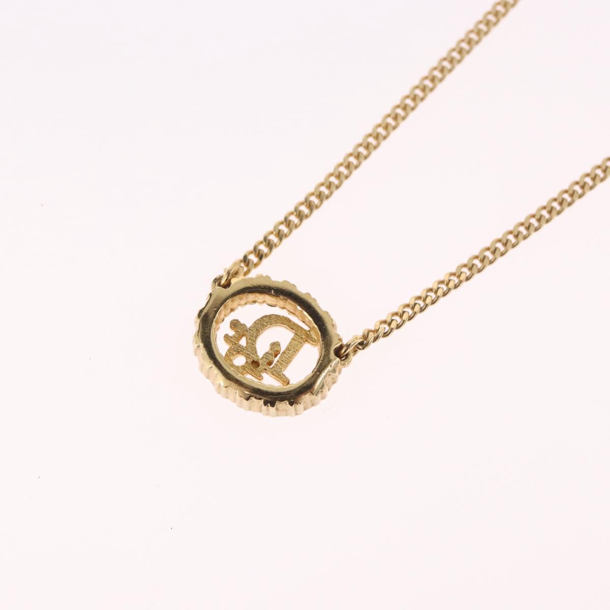 Christian Dior Necklace metal Gold Tone Auth 187891V