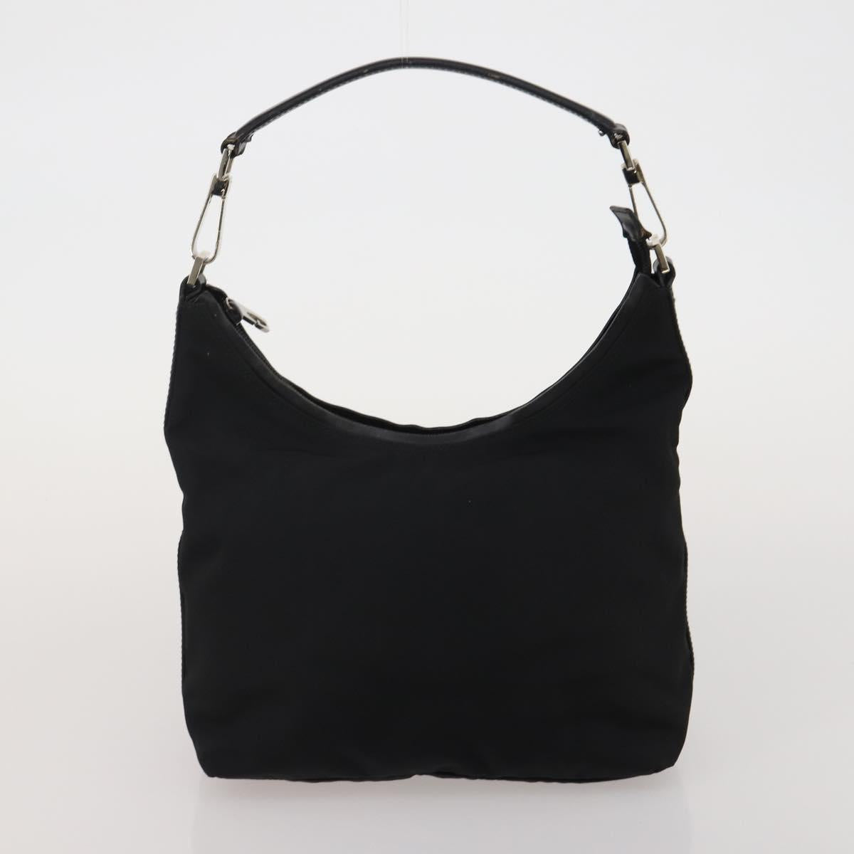 GUCCI Bamboo Shoulder Bag Nylon 2 Set Black Auth 187896