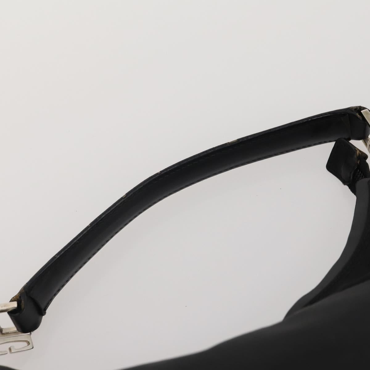 GUCCI Bamboo Shoulder Bag Nylon 2 Set Black Auth 187896