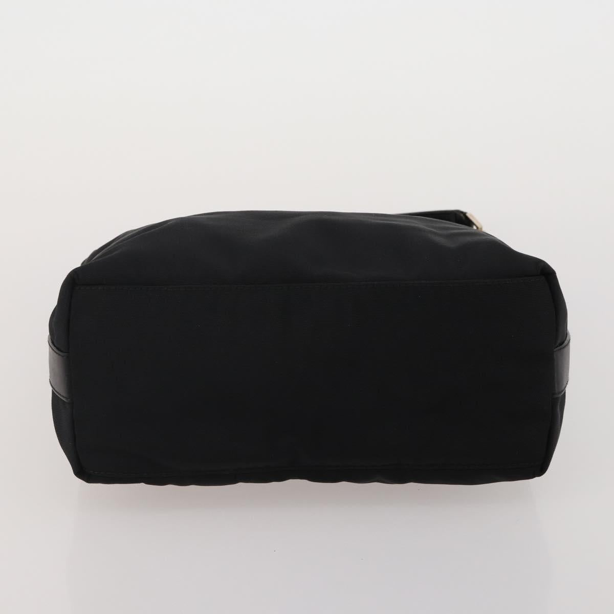 GUCCI Bamboo Shoulder Bag Nylon 2 Set Black Auth 187896
