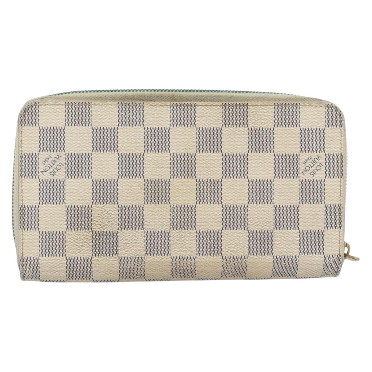 LOUIS VUITTON Monogram Damier Azur Wallet 2 Set LV Auth 187897