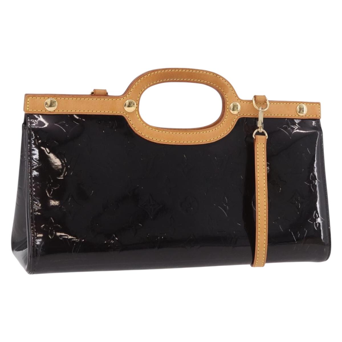 LOUIS VUITTON Vernis Roxbury Drive Hand Bag Amarante M91995 Auth 187927V
