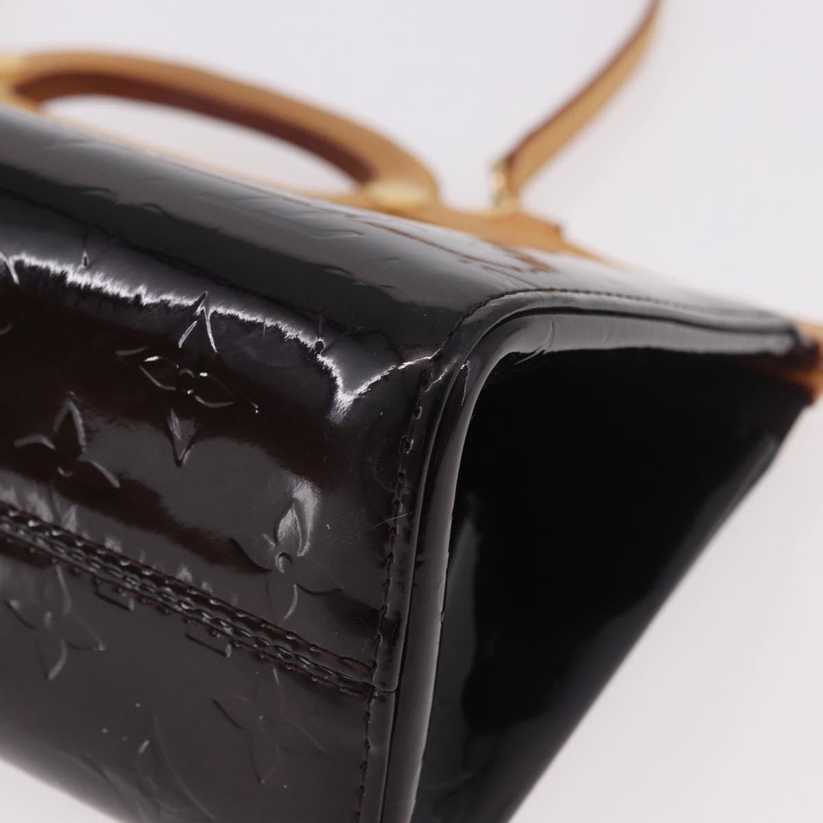 LOUIS VUITTON Vernis Roxbury Drive Hand Bag Amarante M91995 Auth 187927V