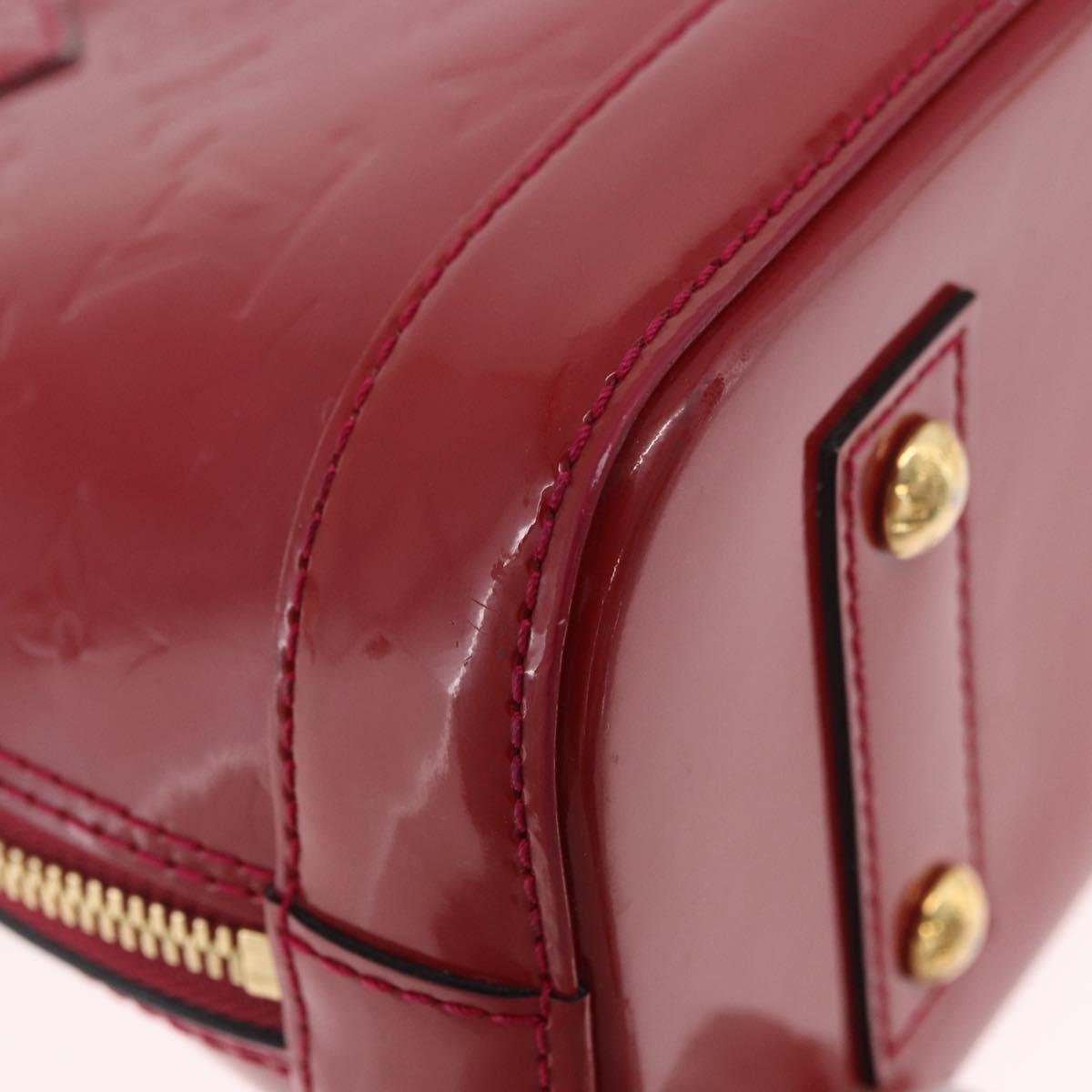 LOUIS VUITTON Vernis Alma BB Hand Bag Rose Andian M91771 LV Auth 187928V