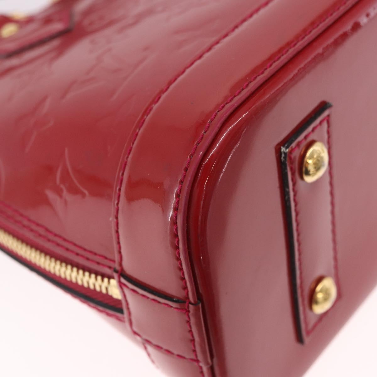 LOUIS VUITTON Vernis Alma BB Hand Bag Rose Andian M91771 LV Auth 187928V