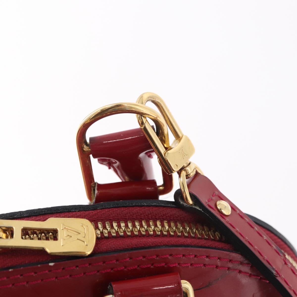 LOUIS VUITTON Vernis Alma BB Hand Bag Rose Andian M91771 LV Auth 187928V