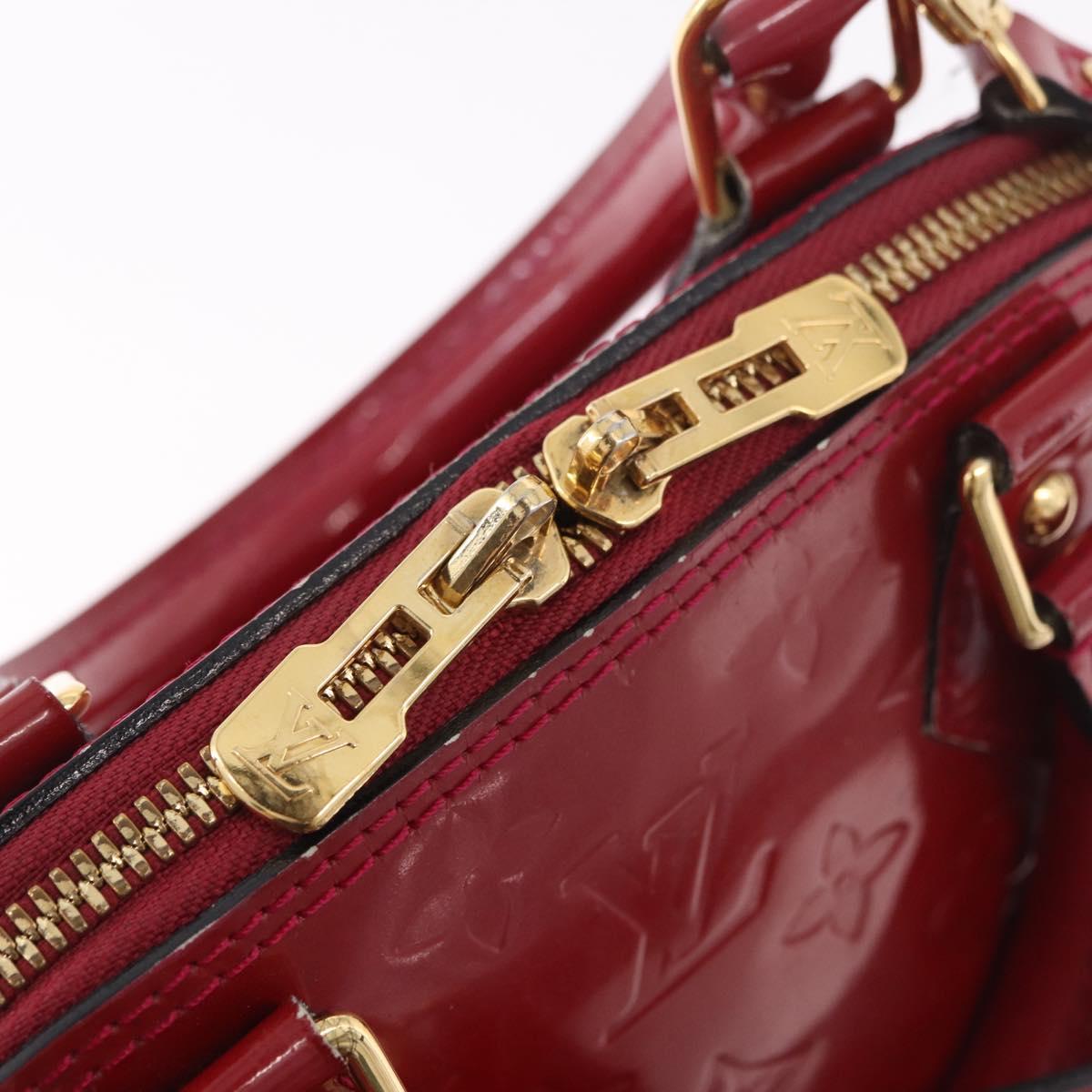 LOUIS VUITTON Vernis Alma BB Hand Bag Rose Andian M91771 LV Auth 187928V