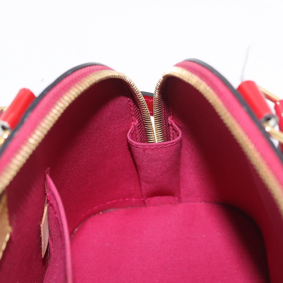 LOUIS VUITTON Vernis Alma BB Hand Bag Rose Andian M91771 LV Auth 187928V