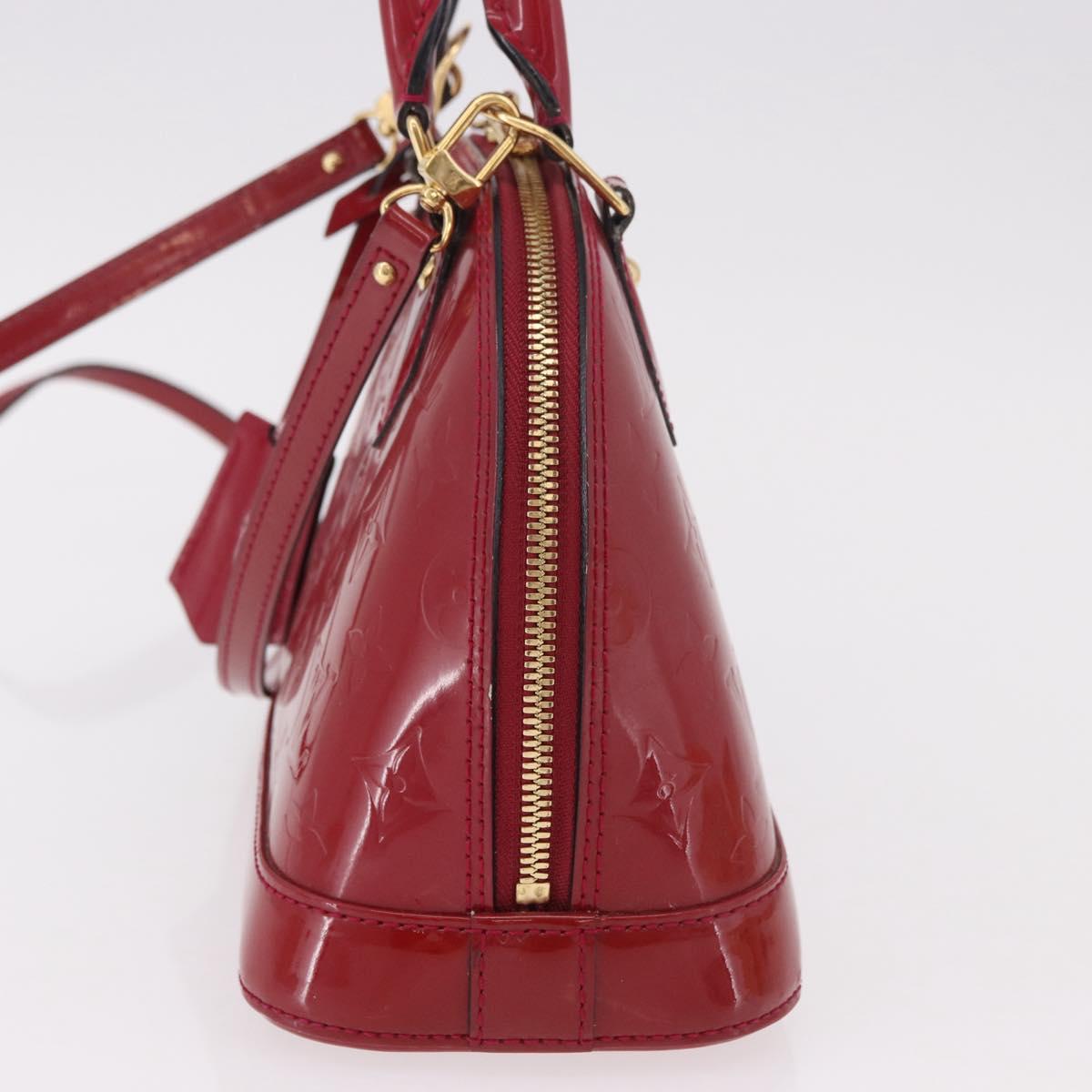 LOUIS VUITTON Vernis Alma BB Hand Bag Rose Andian M91771 LV Auth 187928V