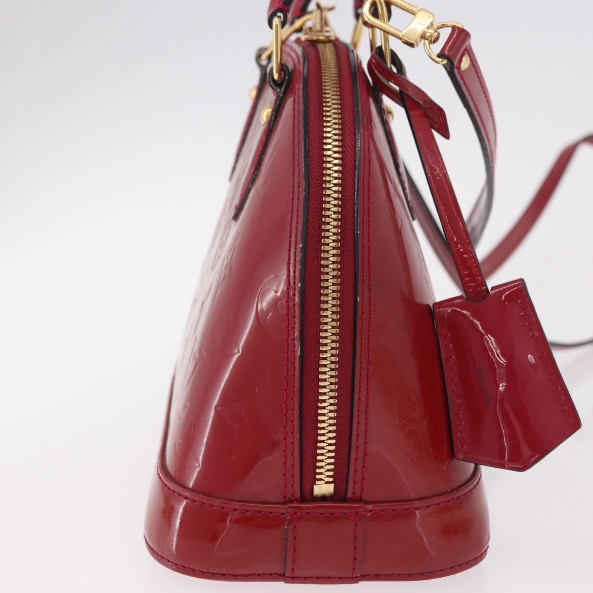 LOUIS VUITTON Vernis Alma BB Hand Bag Rose Andian M91771 LV Auth 187928V
