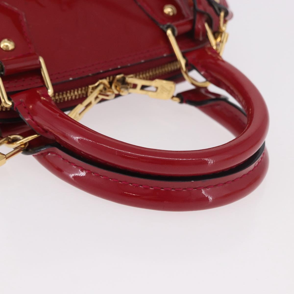 LOUIS VUITTON Vernis Alma BB Hand Bag Rose Andian M91771 LV Auth 187928V