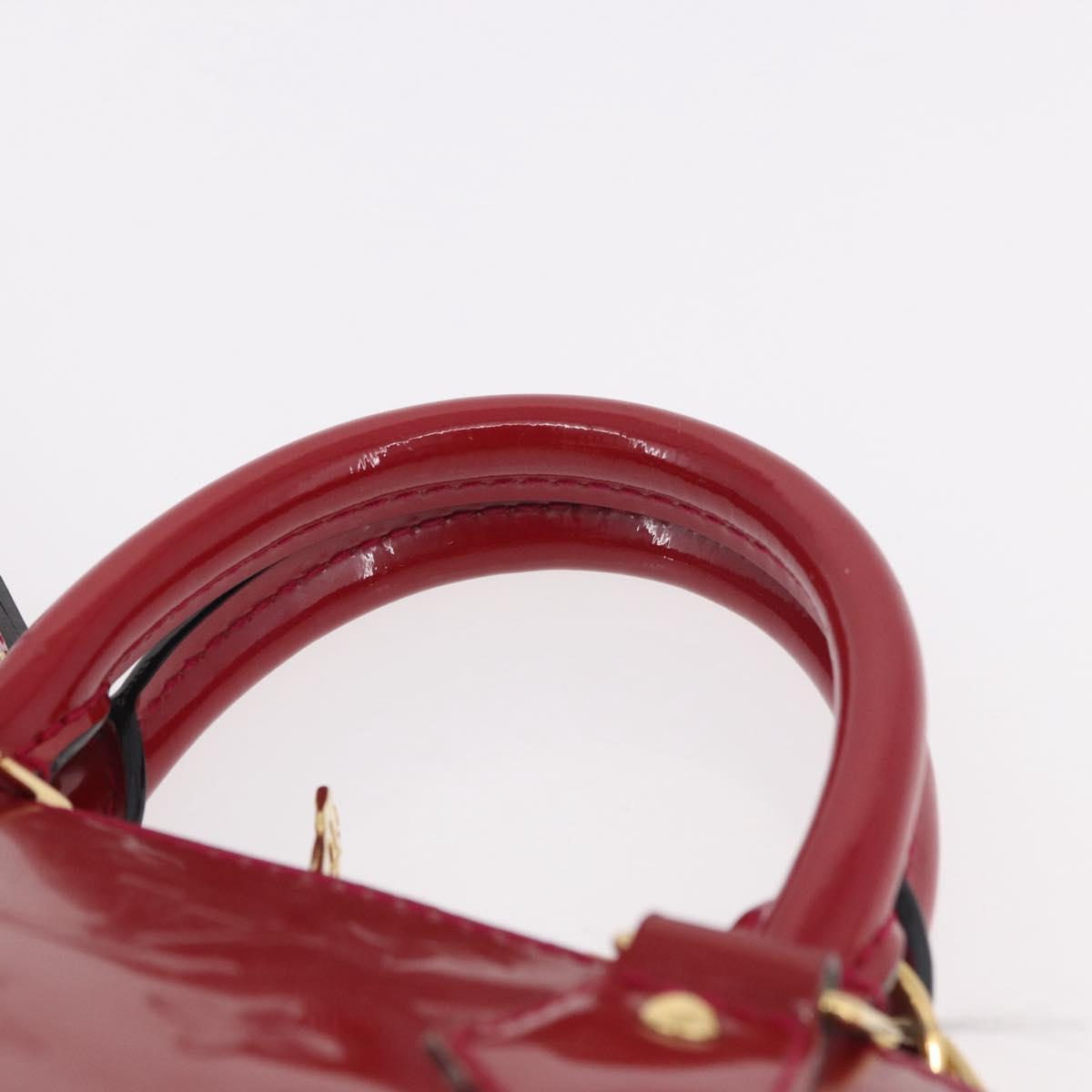 LOUIS VUITTON Vernis Alma BB Hand Bag Rose Andian M91771 LV Auth 187928V