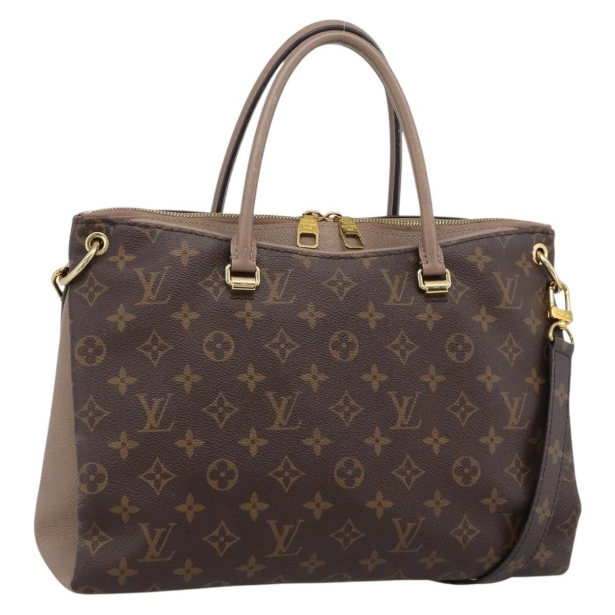 LOUIS VUITTON Monogram Pallas MM Hand Bag 2way LV Auth 187929M