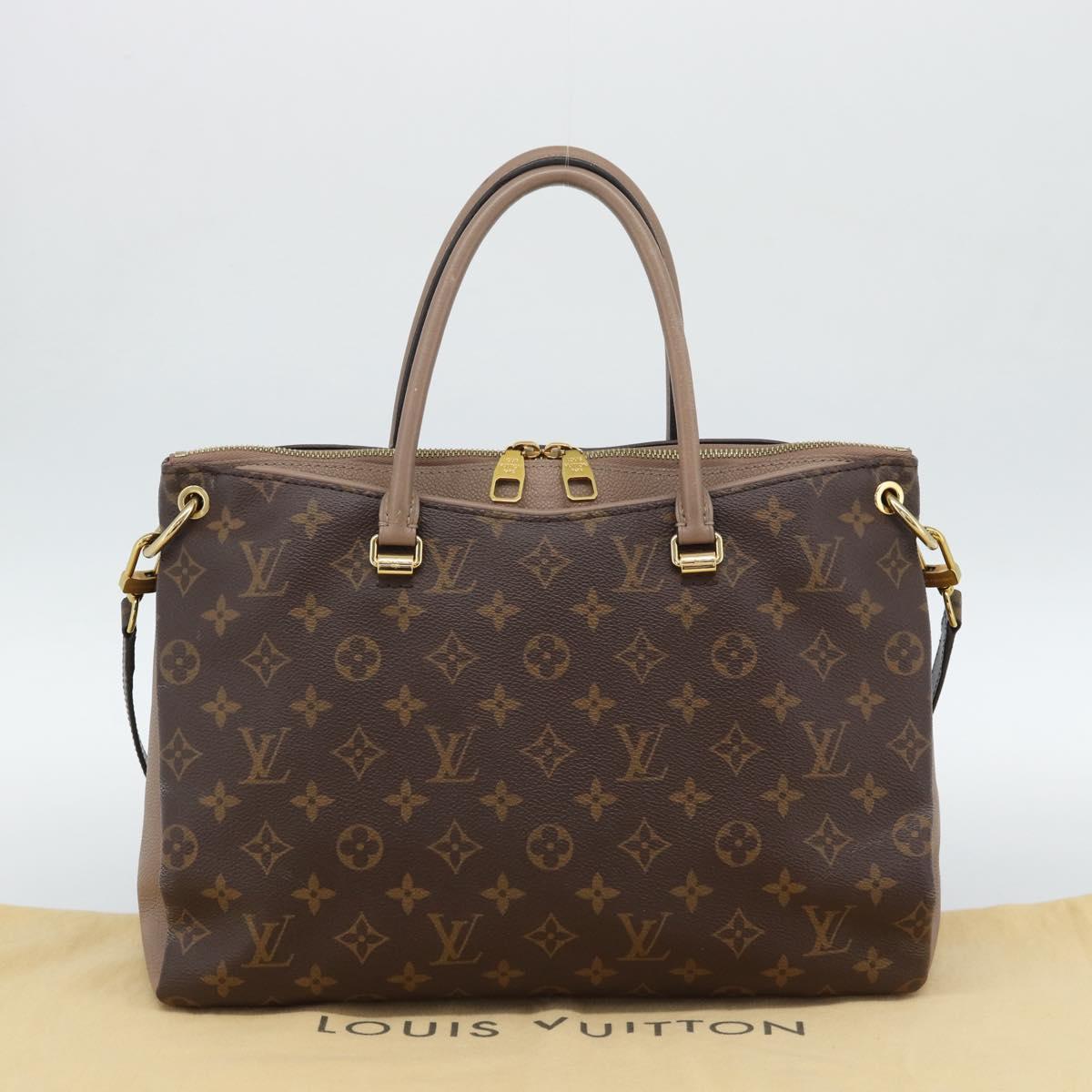 LOUIS VUITTON Monogram Pallas MM Hand Bag 2way LV Auth 187929M