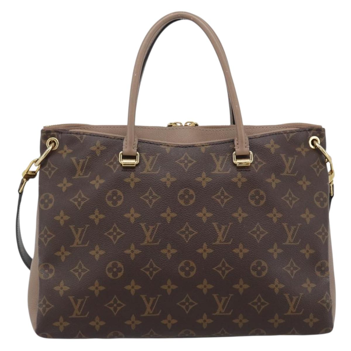 LOUIS VUITTON Monogram Pallas MM Hand Bag 2way LV Auth 187929M