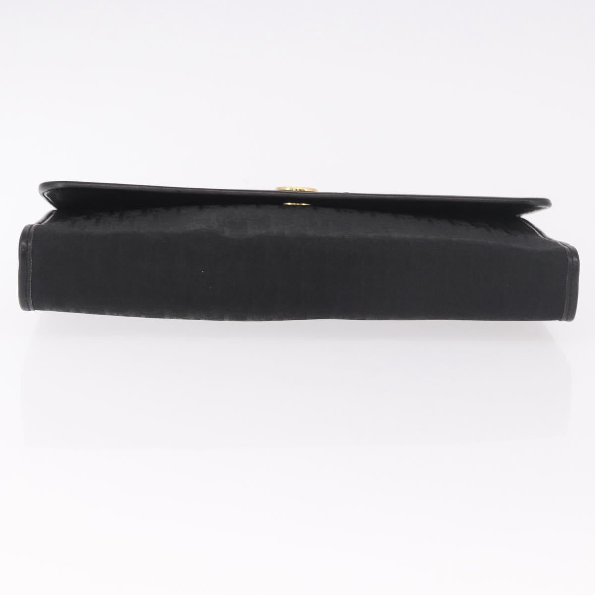Christian Dior Trotter Chain Shoulder Bag Black Gold Auth 187932V