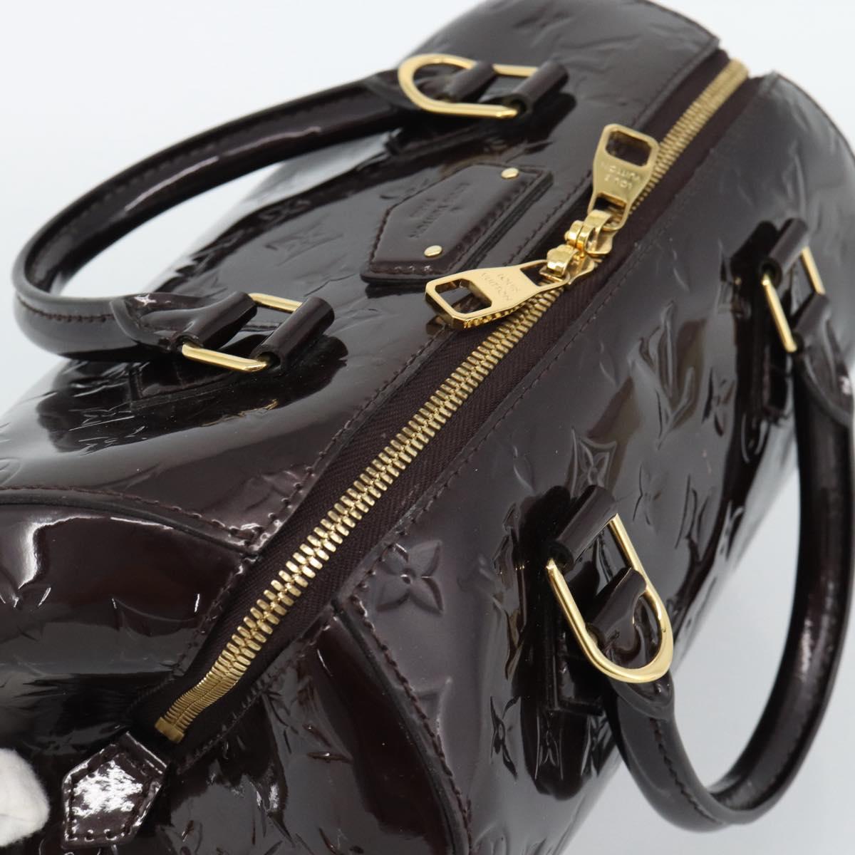 LOUIS VUITTON Vernis Montana Hand Bag Rouge Forbist LV Auth 187934V