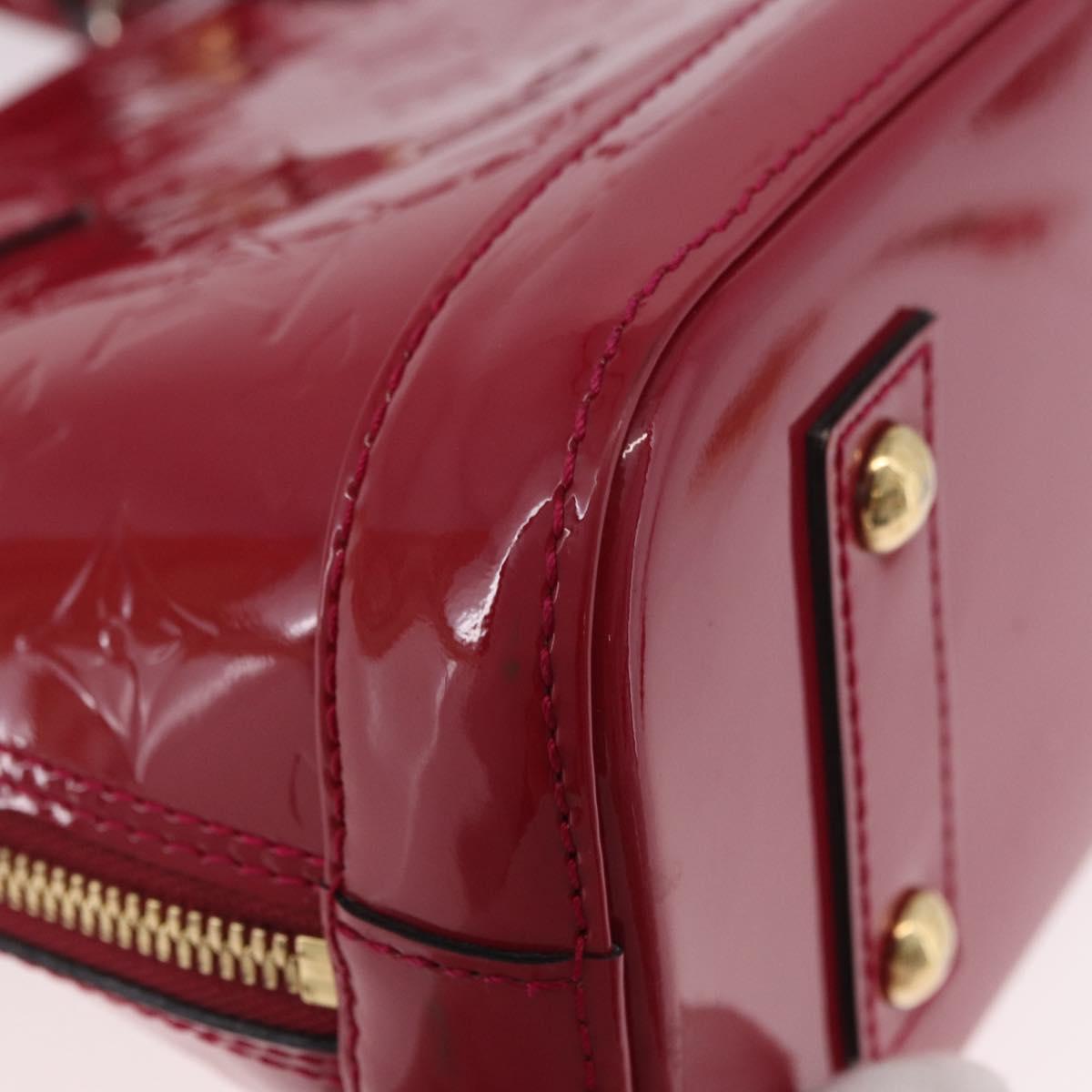 LOUIS VUITTON Monogram Vernis Alma BB Hand Bag Rose Andian M91771 Auth 187936V