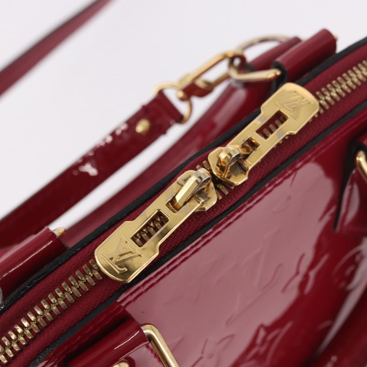 LOUIS VUITTON Monogram Vernis Alma BB Hand Bag Rose Andian M91771 Auth 187936V