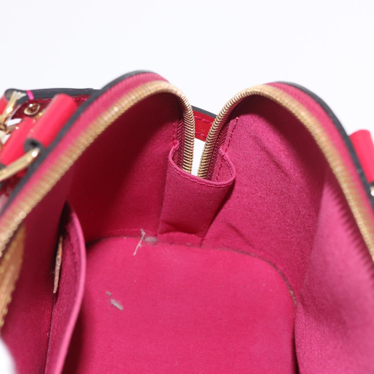 LOUIS VUITTON Monogram Vernis Alma BB Hand Bag Rose Andian M91771 Auth 187936V