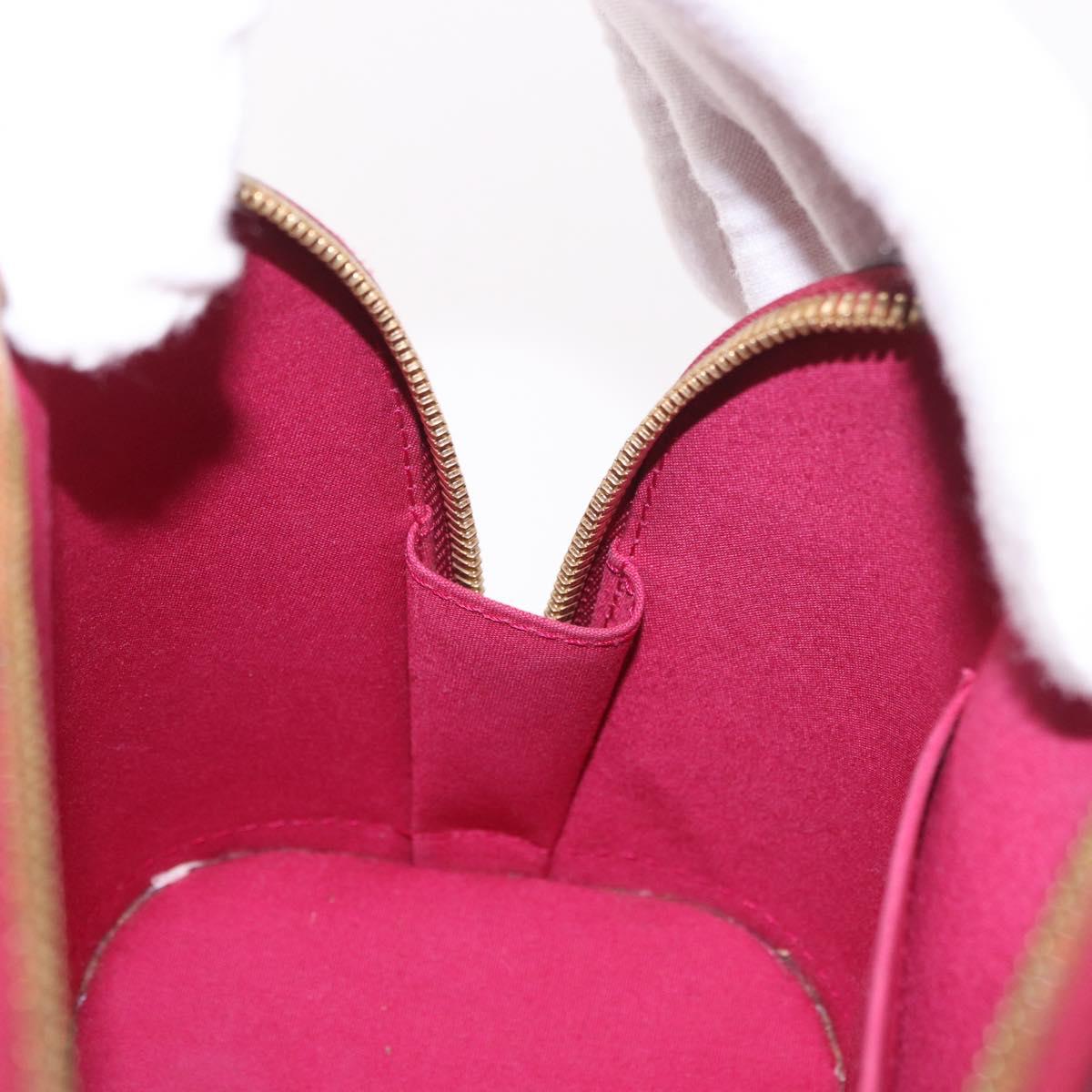 LOUIS VUITTON Monogram Vernis Alma BB Hand Bag Rose Andian M91771 Auth 187936V