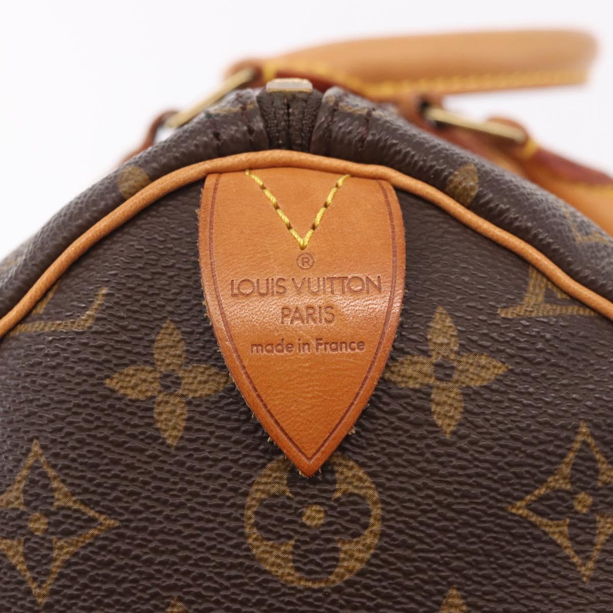 LOUIS VUITTON Monogram Speedy 35 Hand Bag M41524 LV Auth 187938V