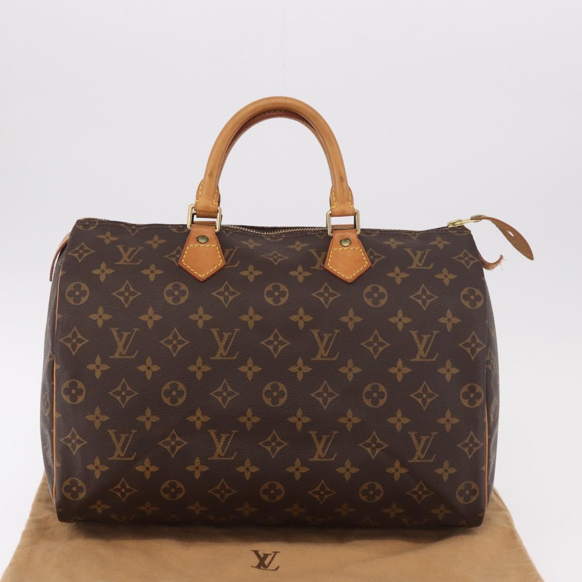 LOUIS VUITTON Monogram Speedy 35 Hand Bag M41524 LV Auth 187938V